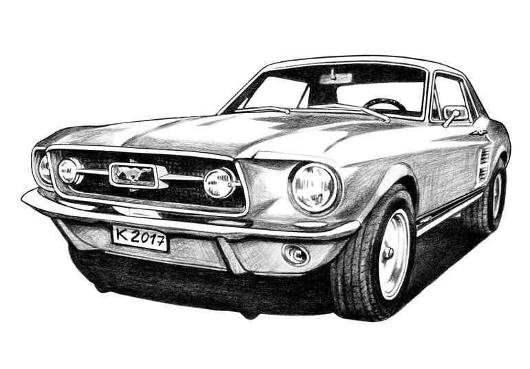 Mustang Car Drawing Picture