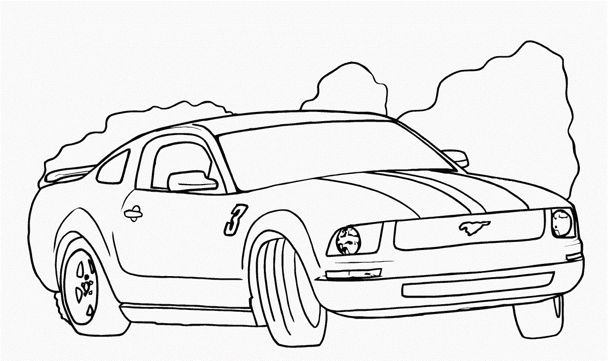 Mustang Car Drawing Sketch