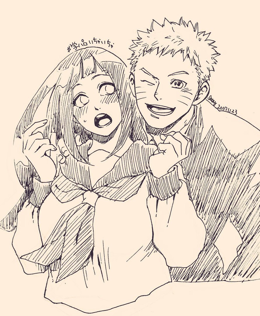 Naruto And Hinata Art Drawing