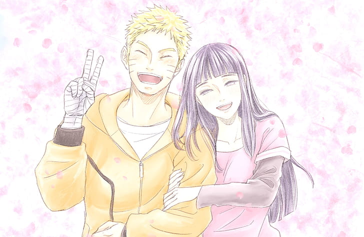 Naruto And Hinata Drawing High-Quality