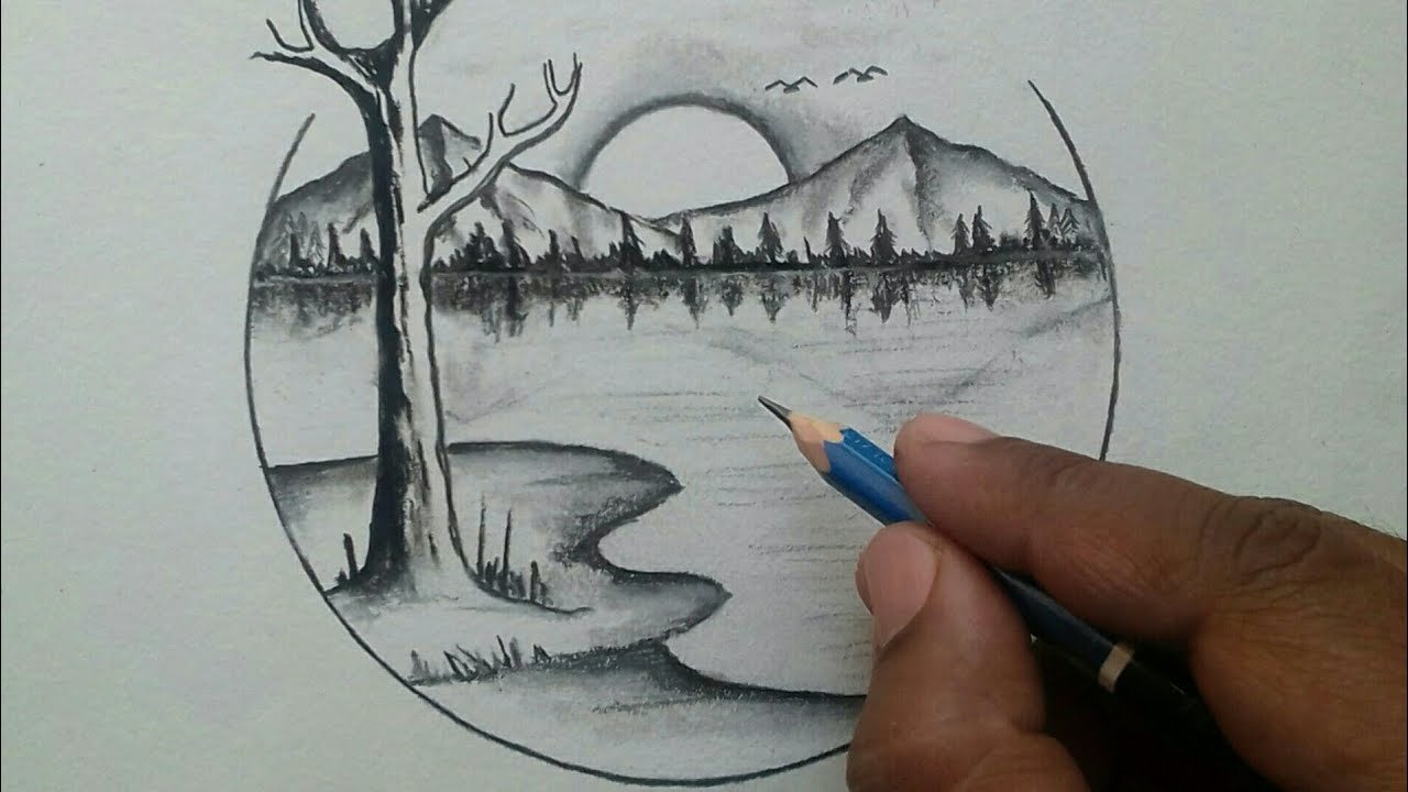 Nature Sketch Drawing Images - Drawing Skill