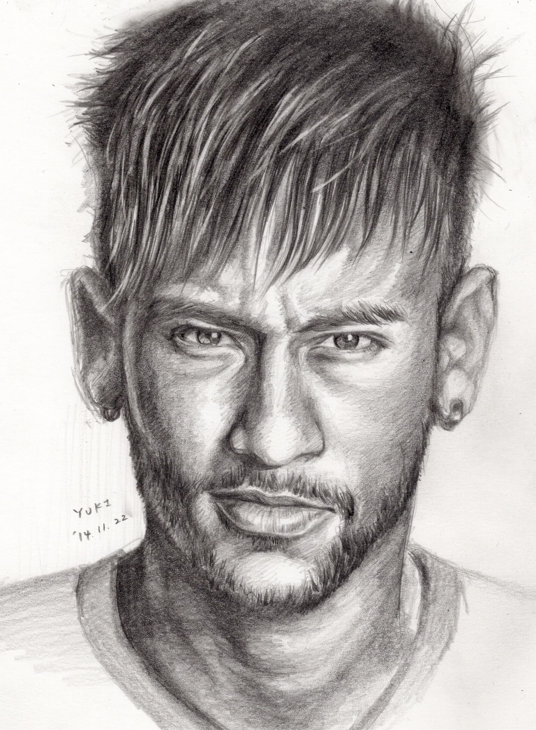 Graphite pencil drawing of Neymar a  Mhademo Shitiri Art  Facebook