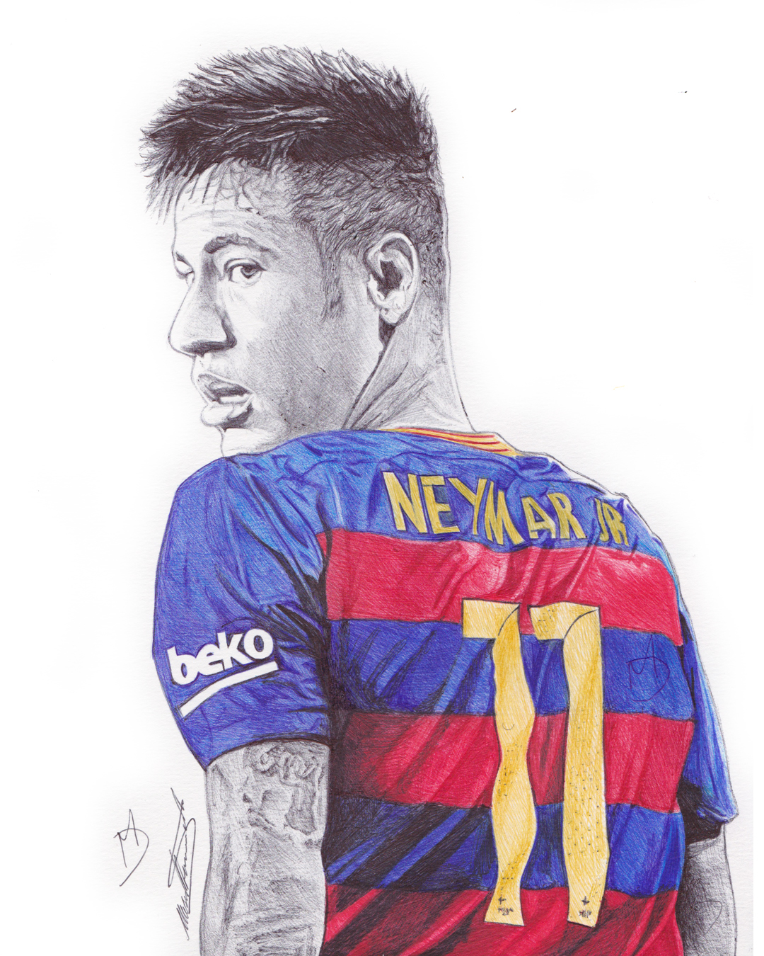 Neymar Drawing Pic