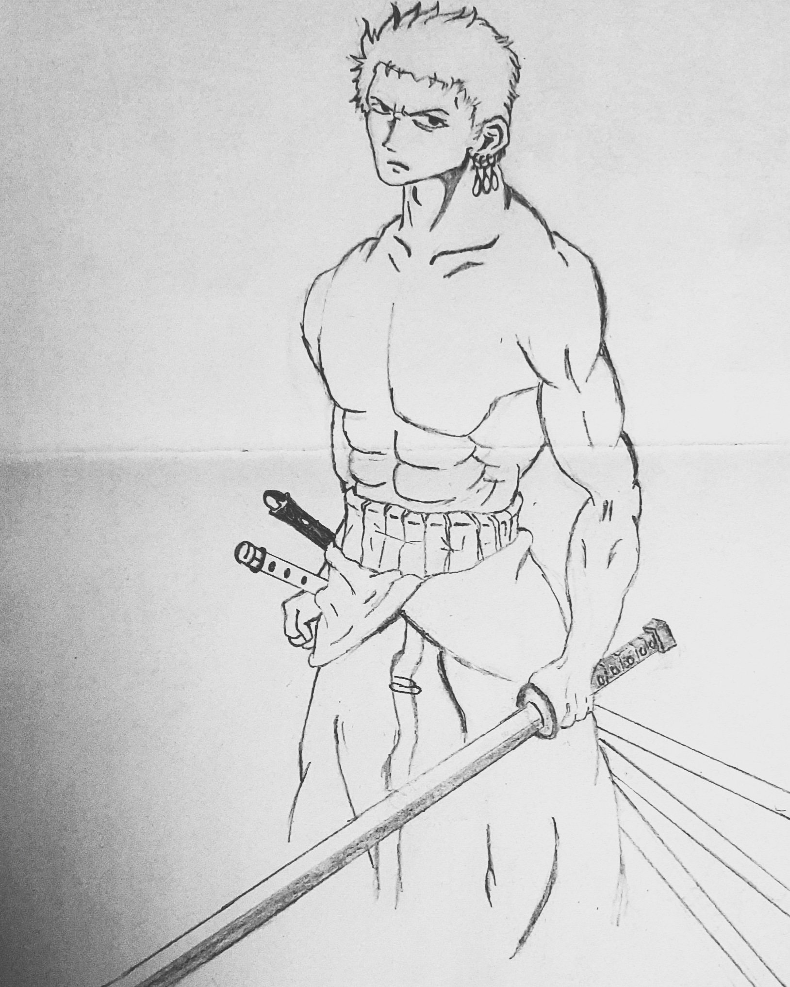 One Piece, Ronoroa Zoro Drawing - Drawing Skill