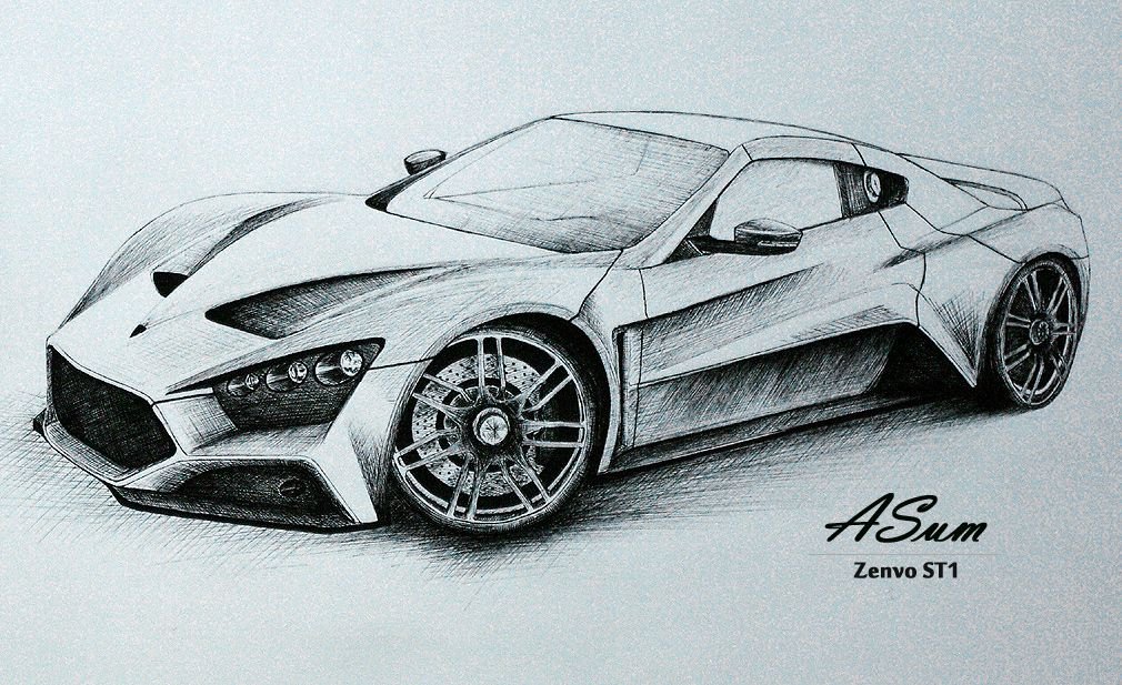 Pencil Car Drawing Art