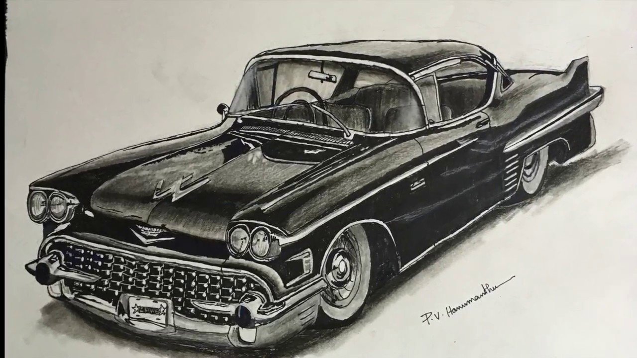 Pencil Car Drawing Images