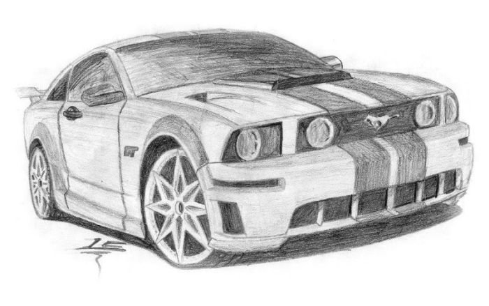 Pencil Car Drawing Sketch