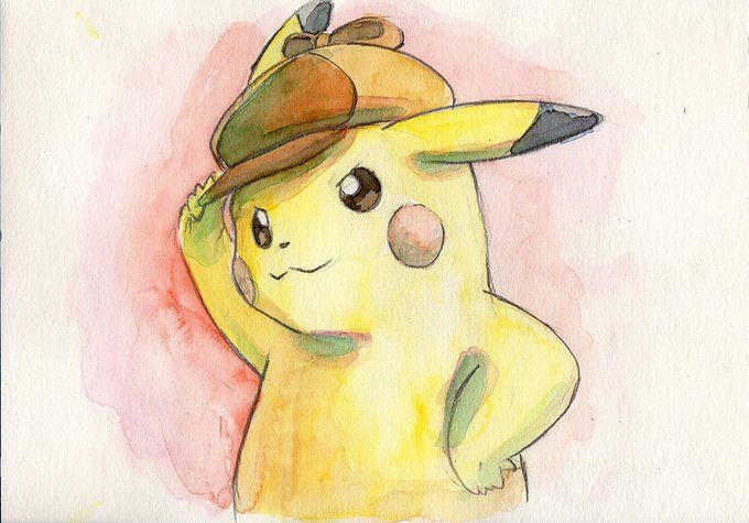 Pokemon Detective Pikachu Drawing Image