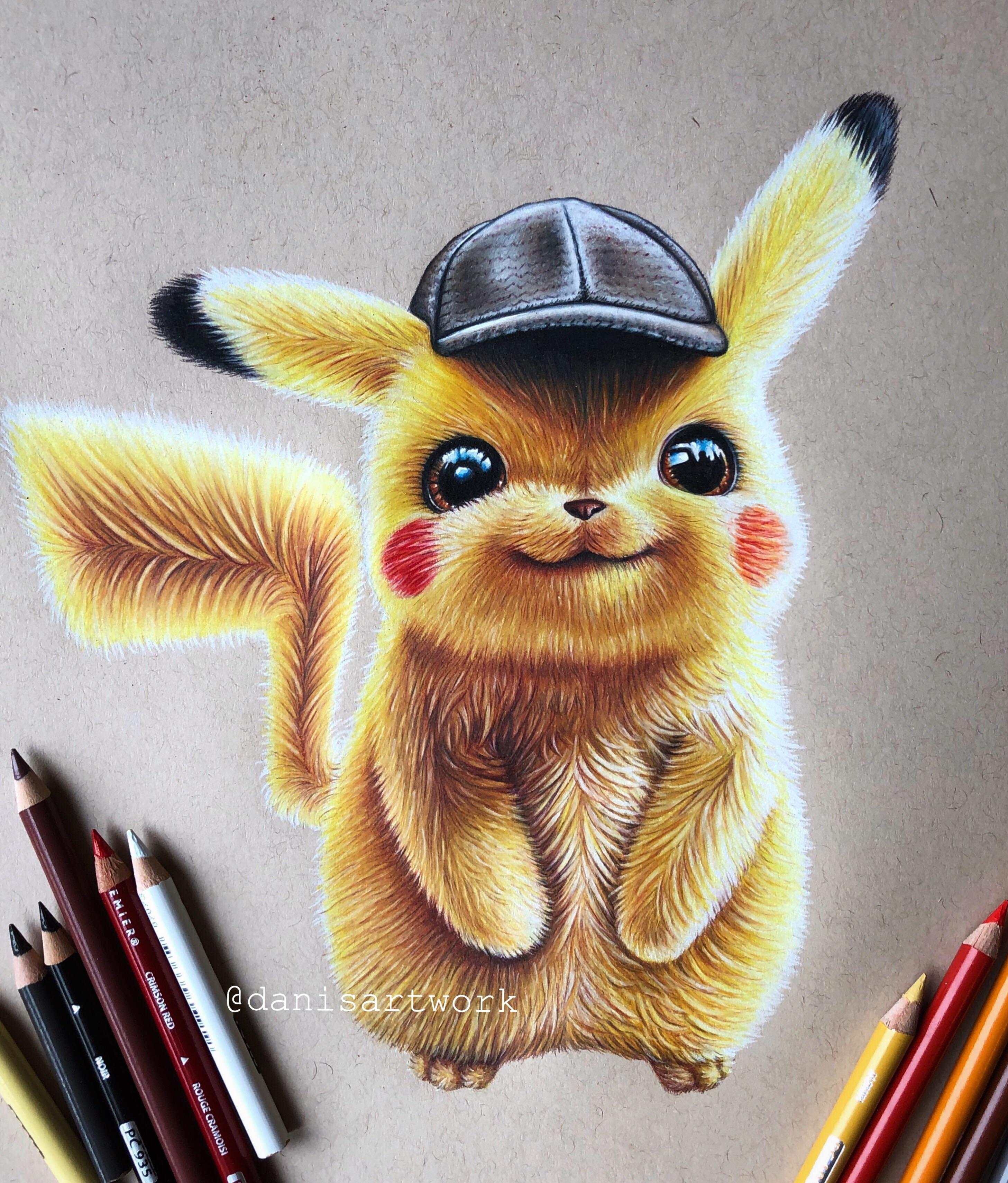 Pokemon Detective Pikachu Drawing Picture