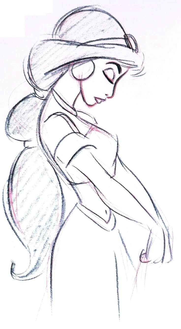 Princess Sketch Drawing Image