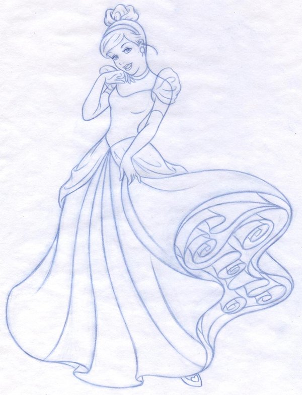 Princess Sketch Drawing Photo