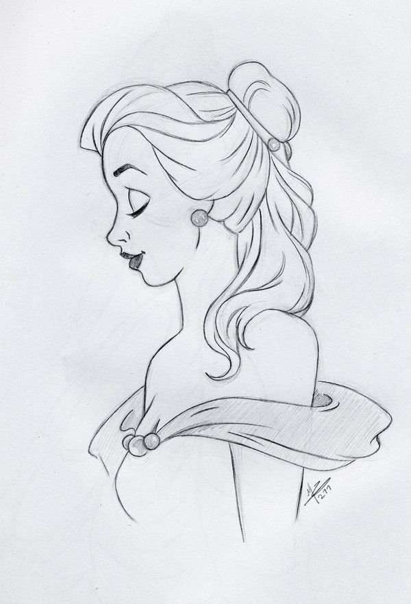 Princess Sketch Drawing Pic