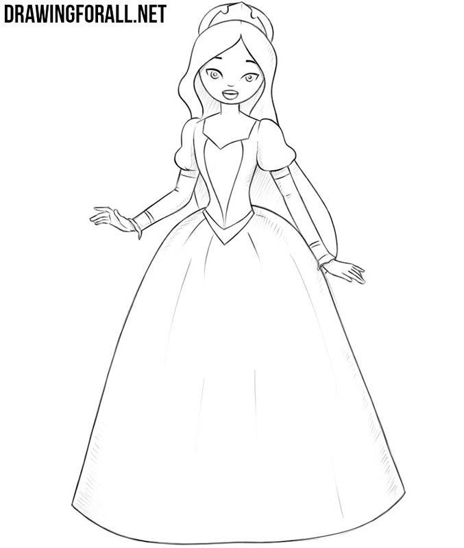 Princess Sketch Drawing