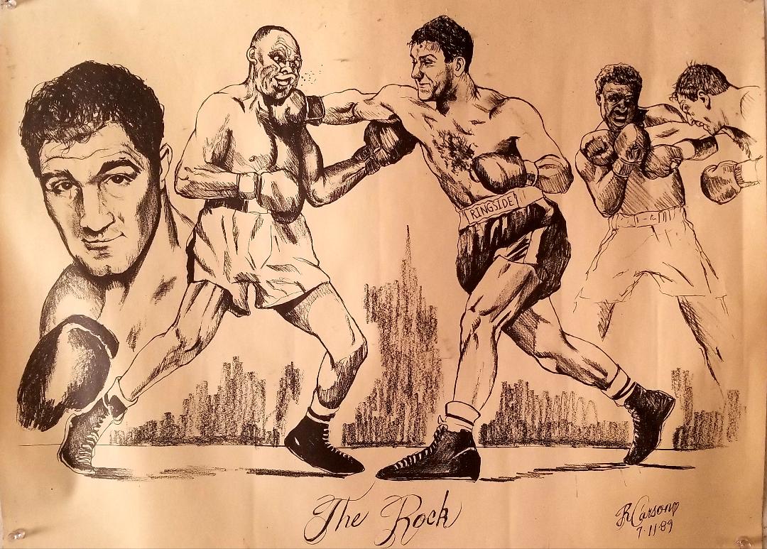 Rocky Marciano Drawing High-Quality