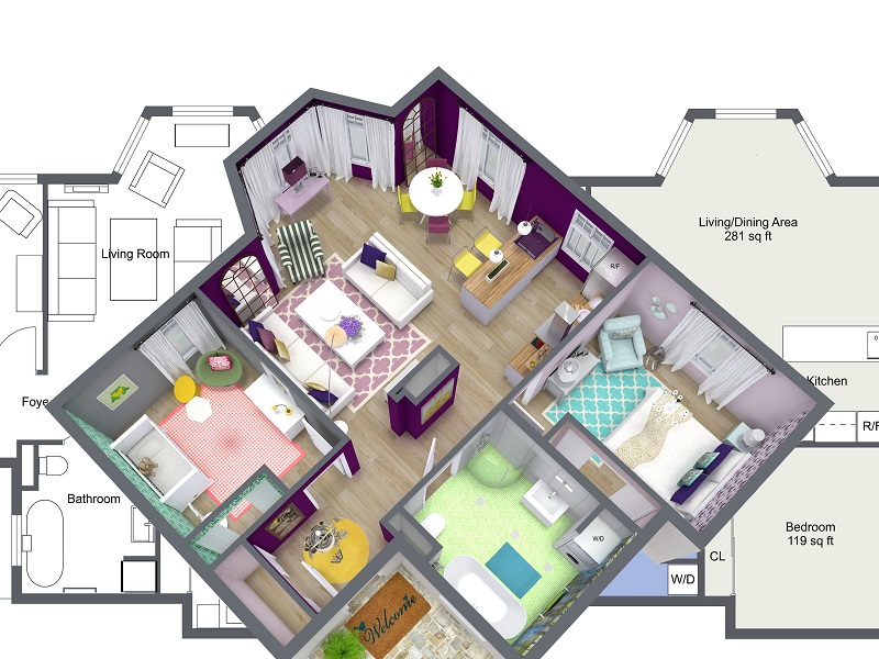 Room Design Drawing Pic
