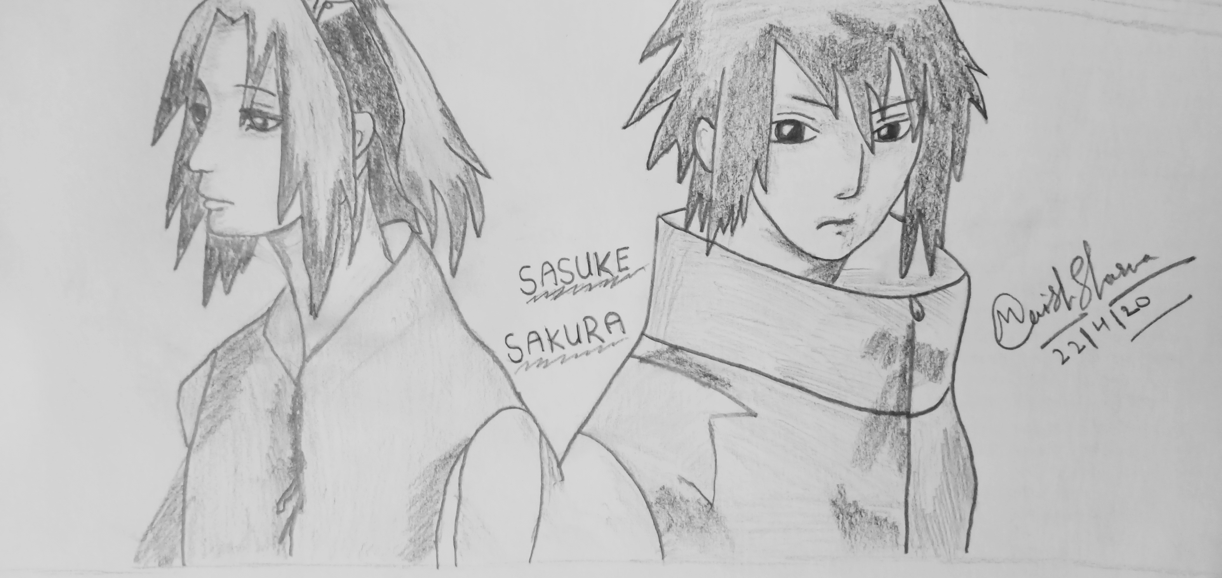 Sasuke Uchiha and Sakura Haruno Drawing
