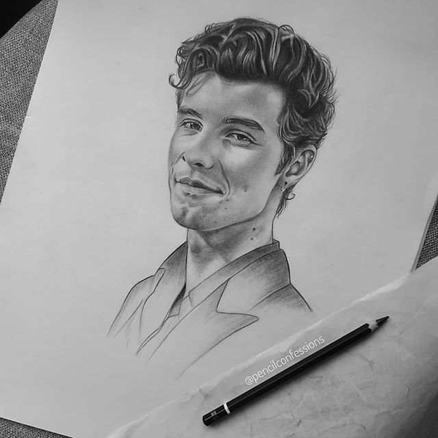 Shawn Mendes Drawing Sketch