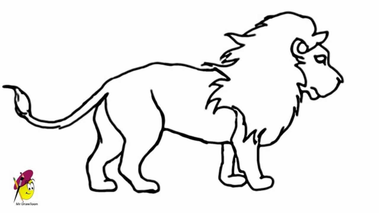 Simple Lion Drawing Images
