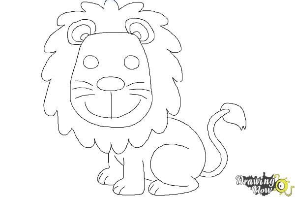 Simple Lion Drawing Pics