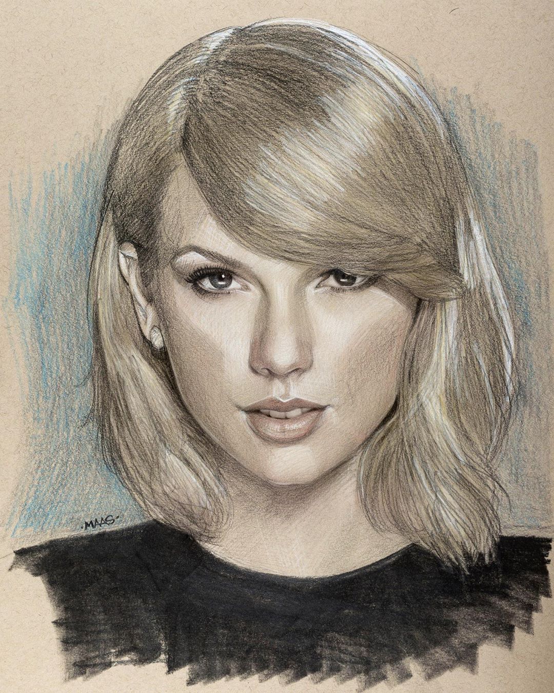 How To Draw Taylor Swift Step by Step Drawing Guide by Dawn  DragoArt