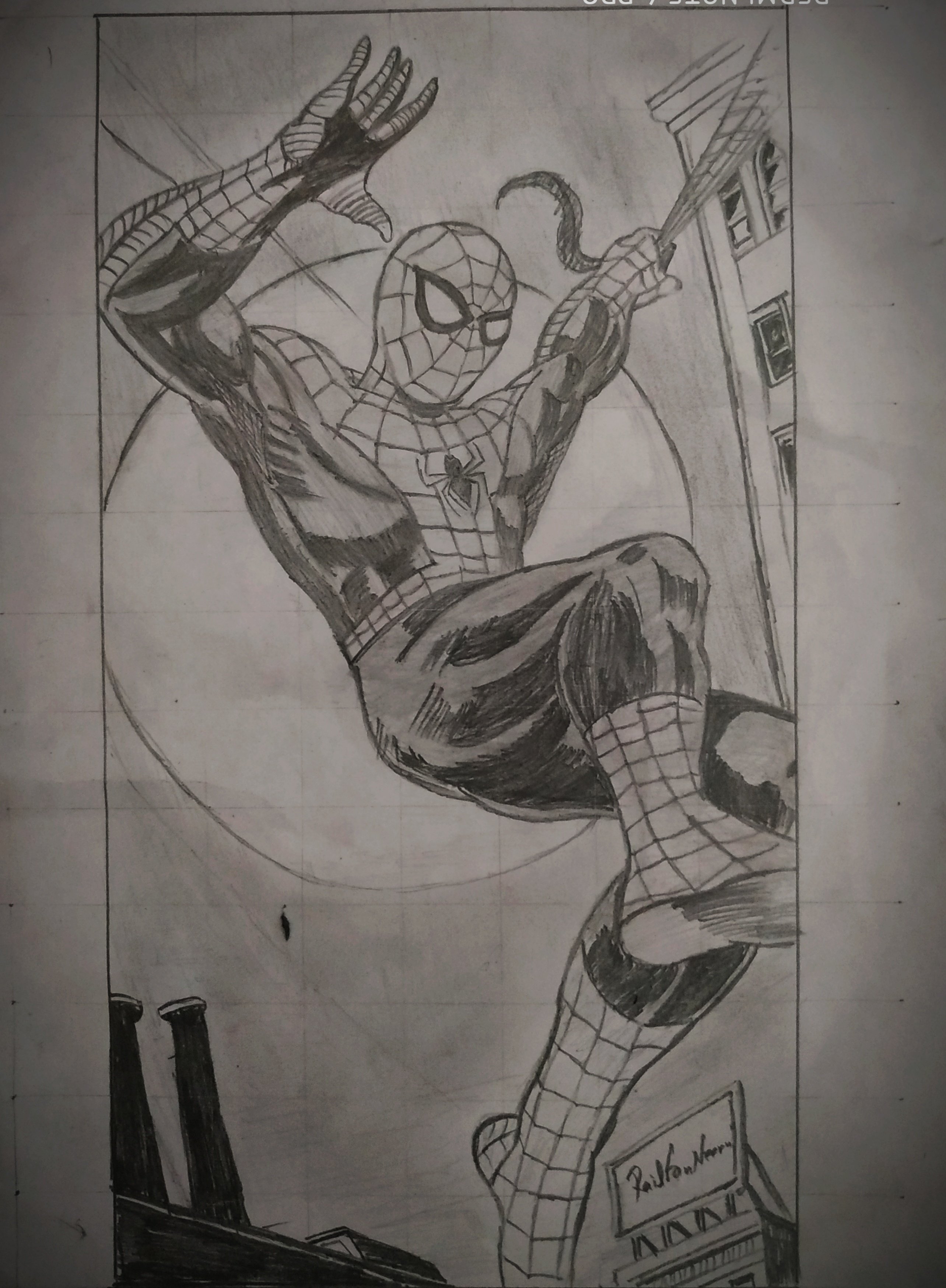 SpiderMan Sketch Drawing