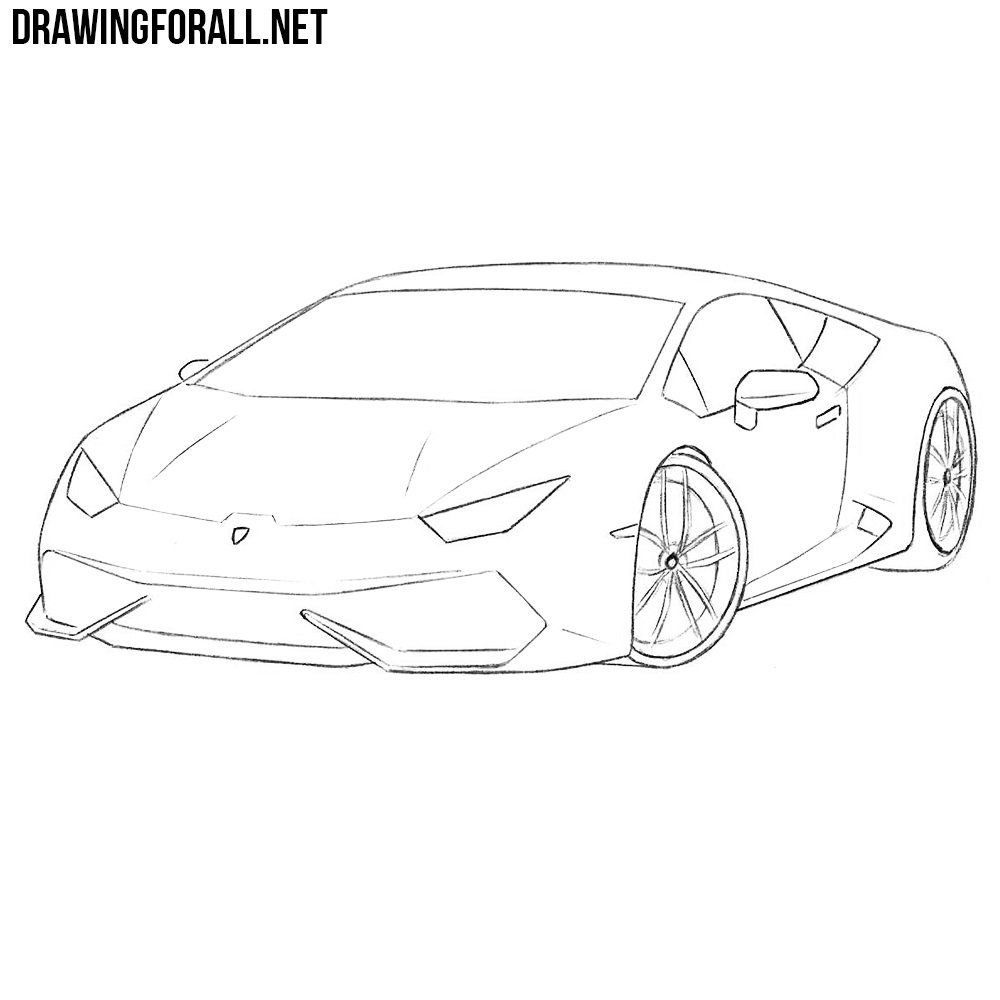 Sport Car Drawing Beautiful Image