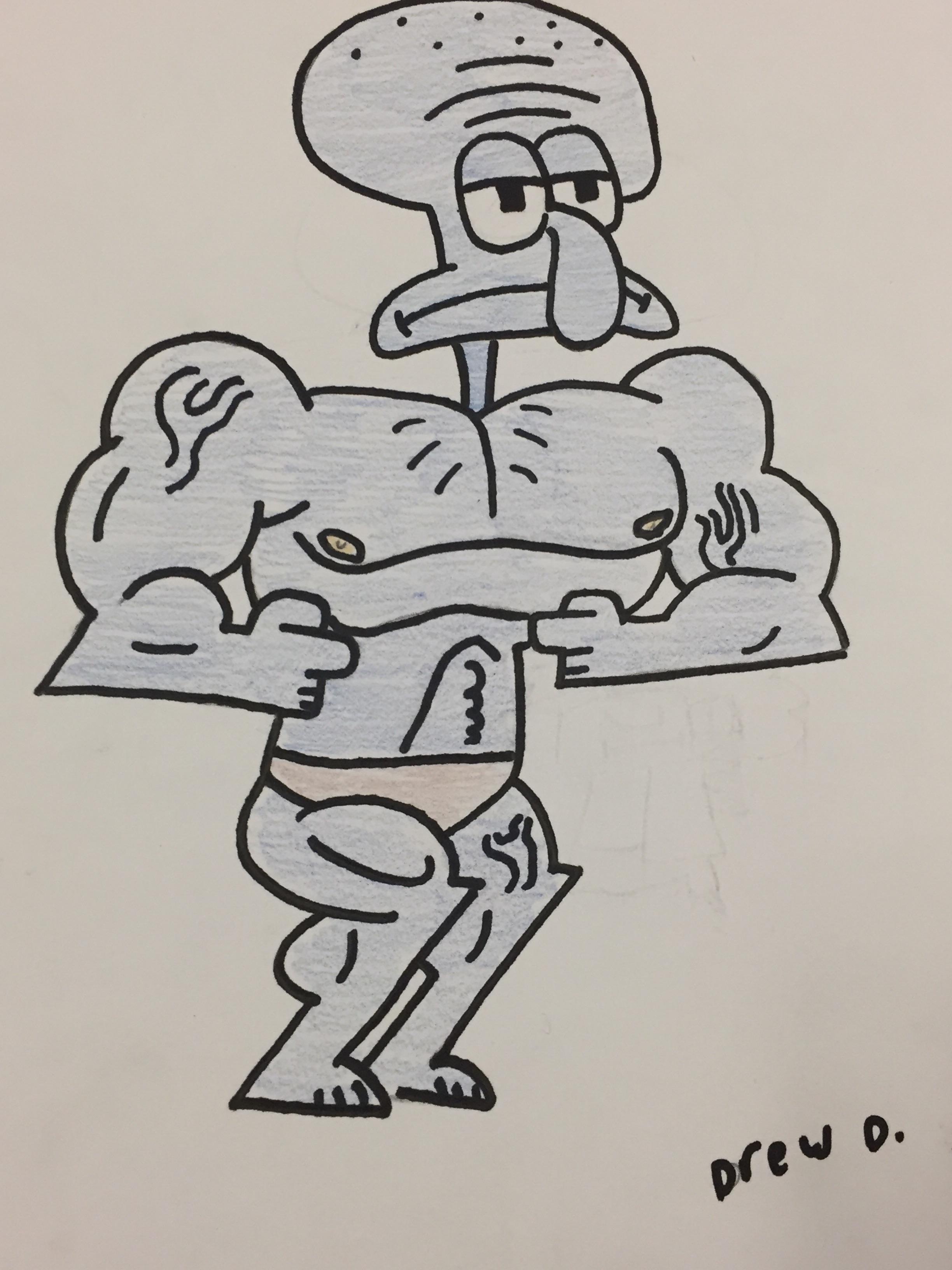 Squidward Drawing Picture