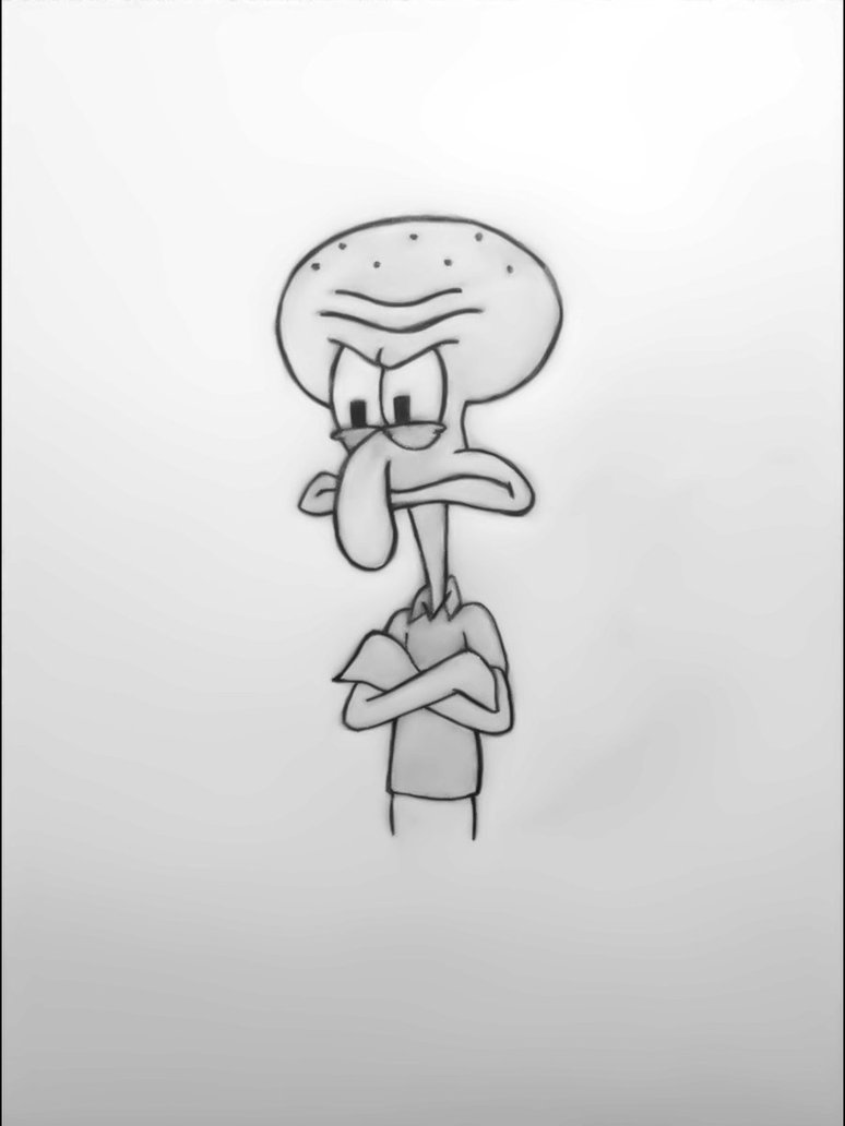 How to draw a Squidward Tentacles Step by Step