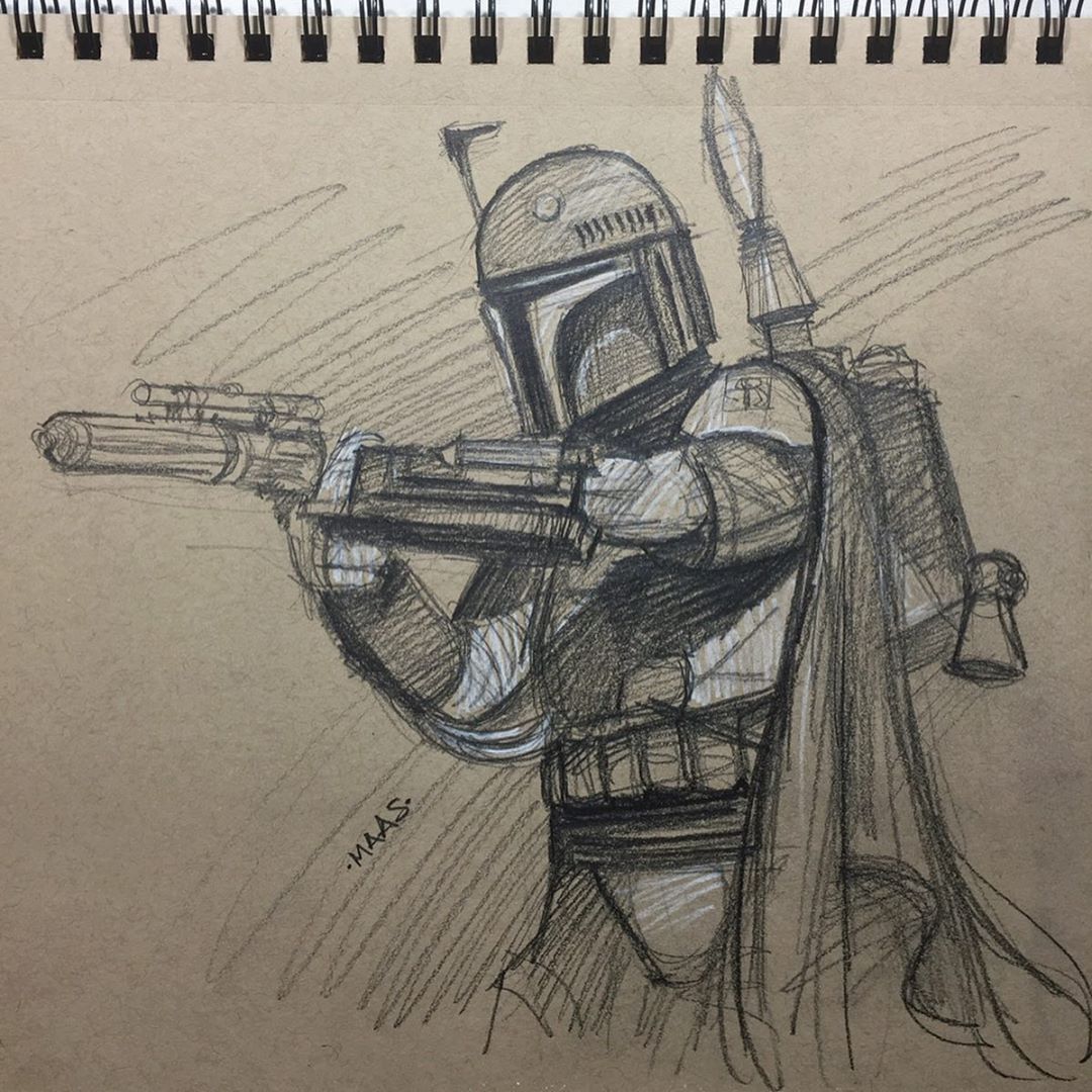 Star Wars Boba Fett Drawing