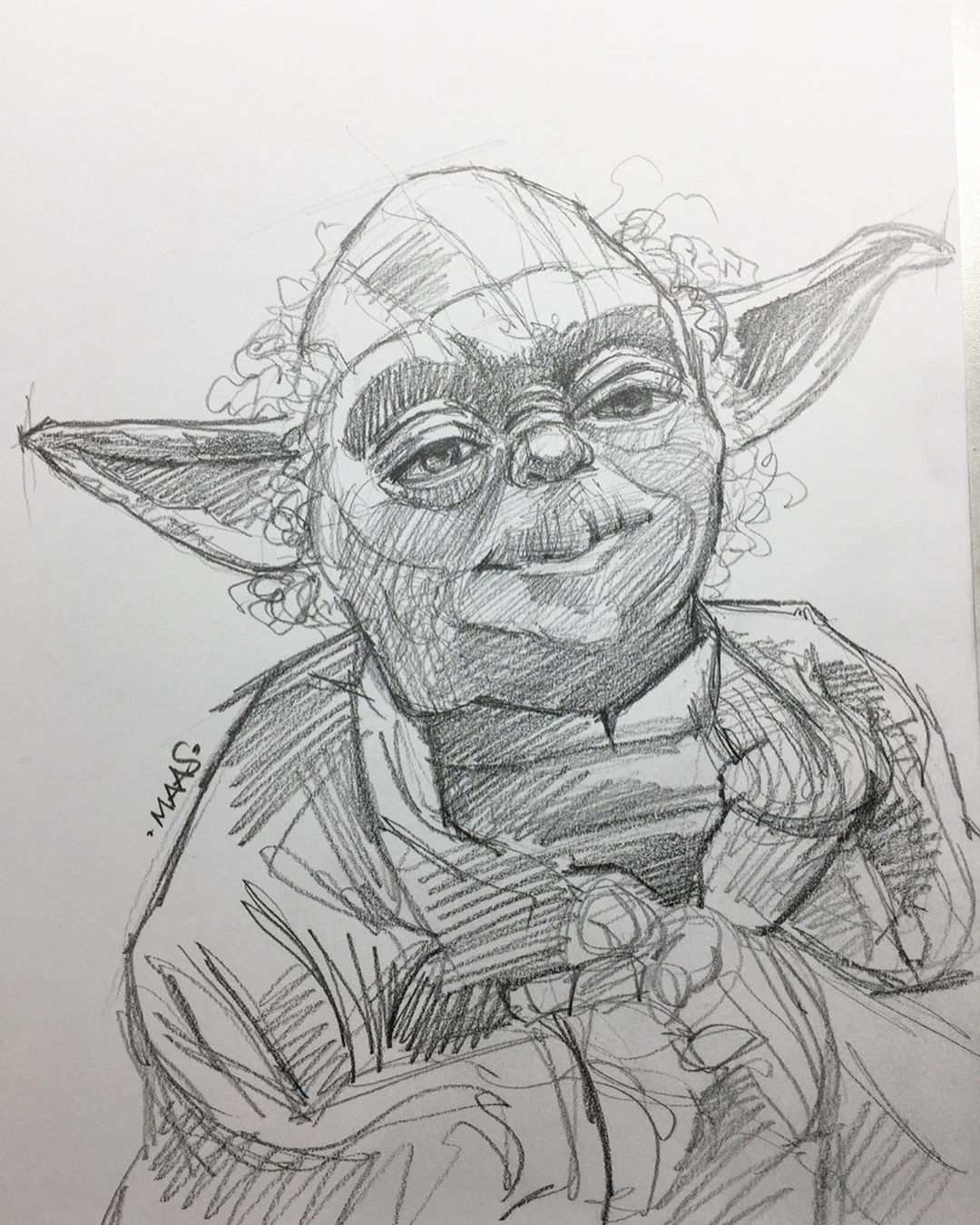 Star Wars Yoda Drawing