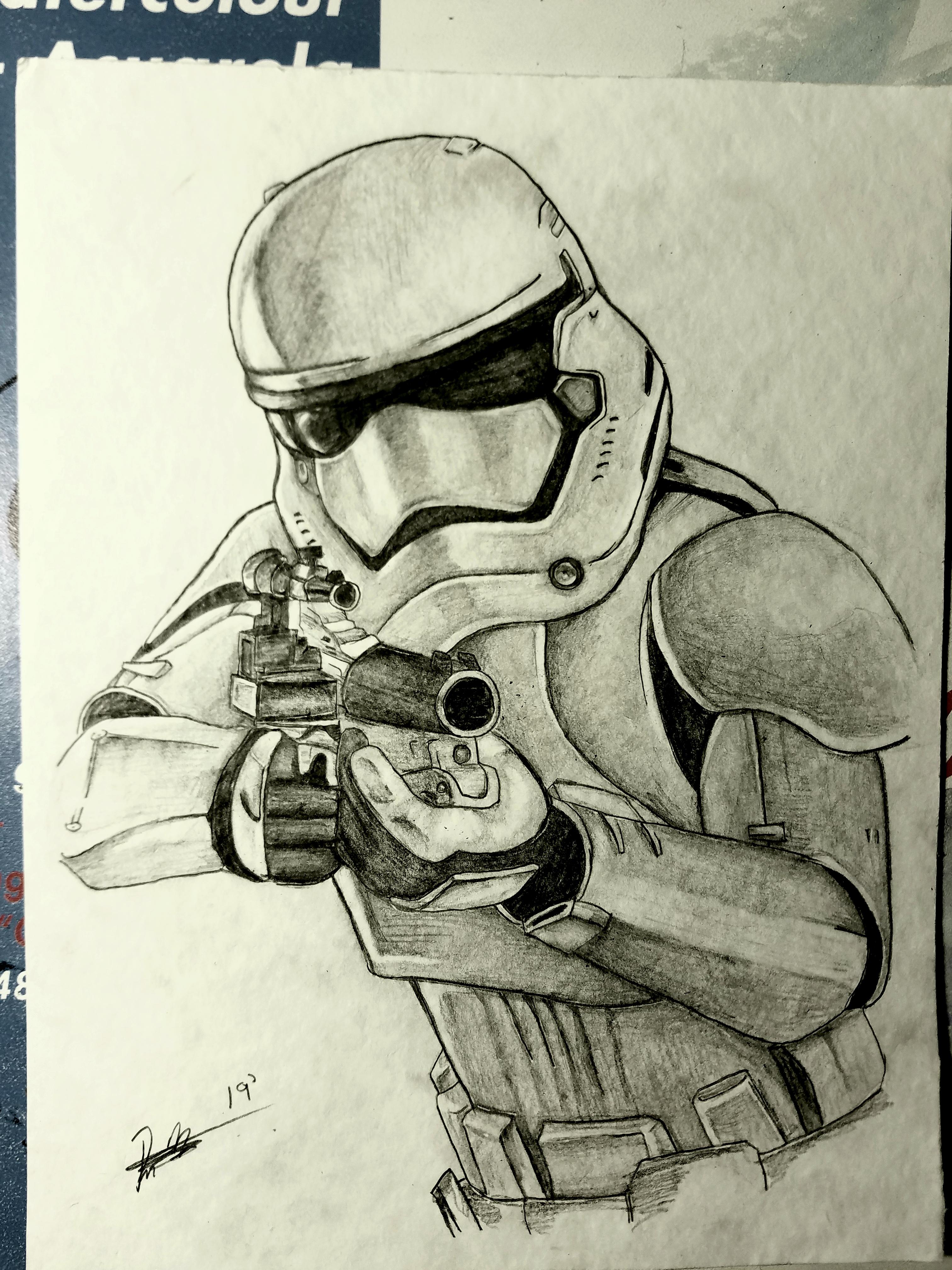 Stormtrooper Drawing High-Quality
