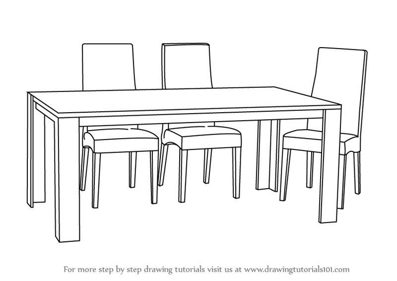 Table Drawing Sketch