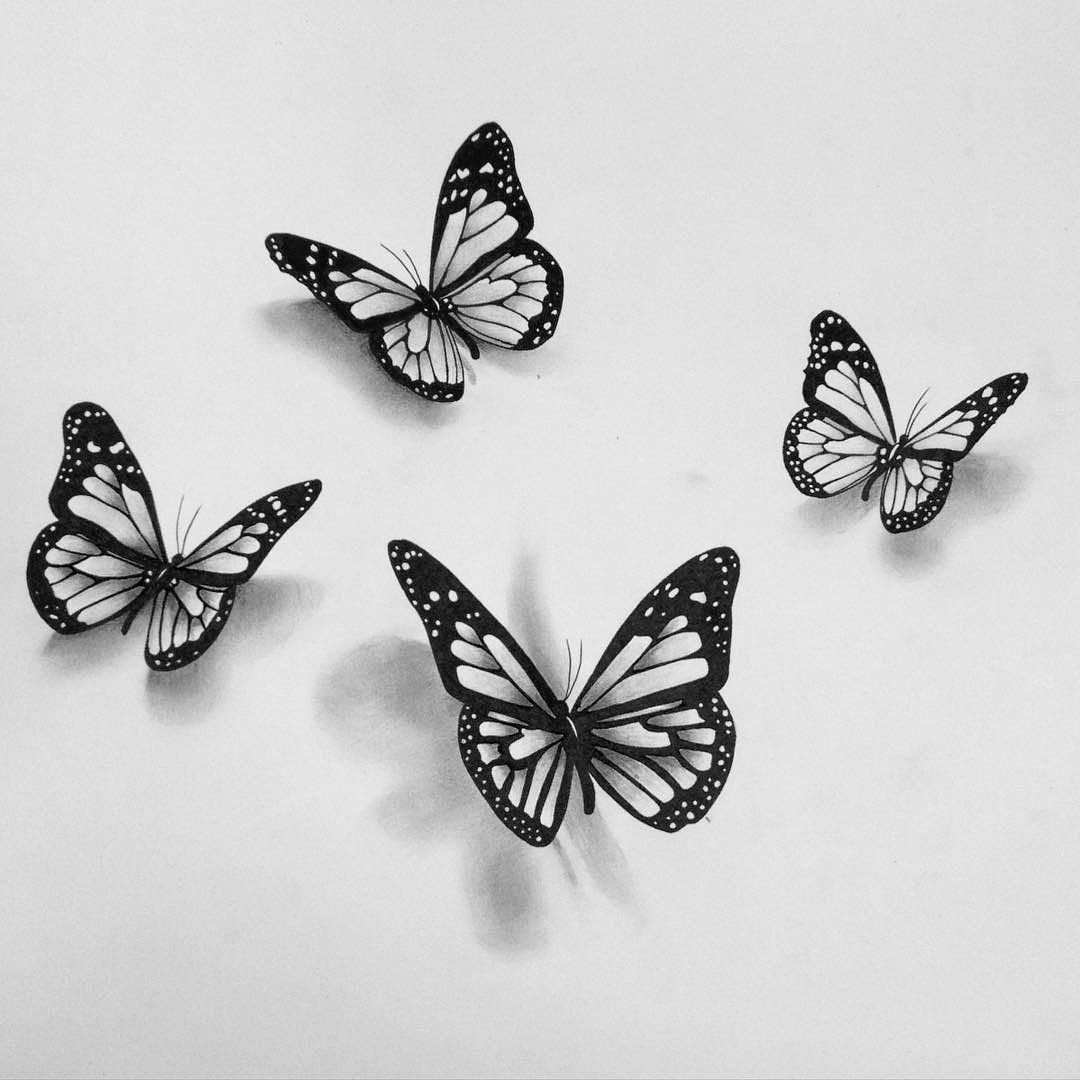 Tattoo Butterfly Art Drawing - Drawing Skill