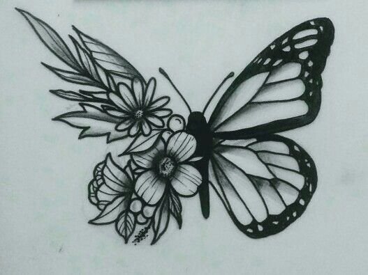 Tattoo Butterfly Drawing Picture - Drawing Skill