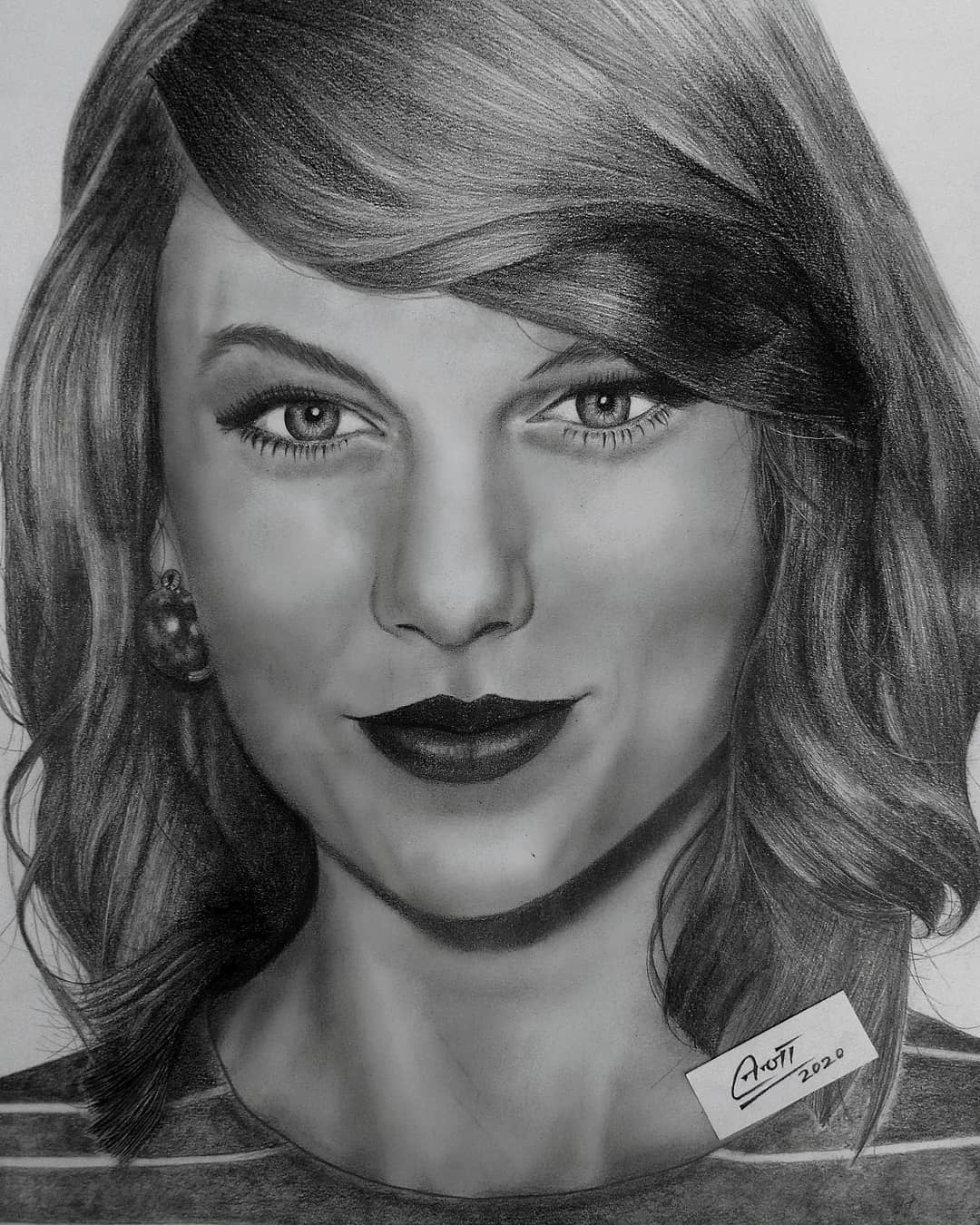 Taylor Swift Pencil Artwork Drawing
