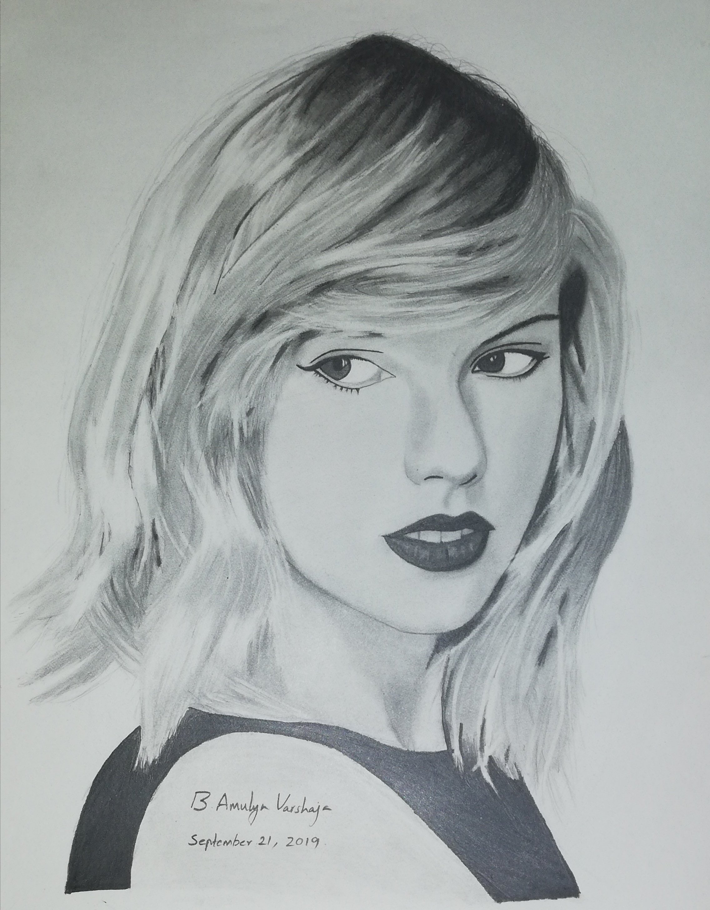 Taylor Swift Realistic Pencil Drawing