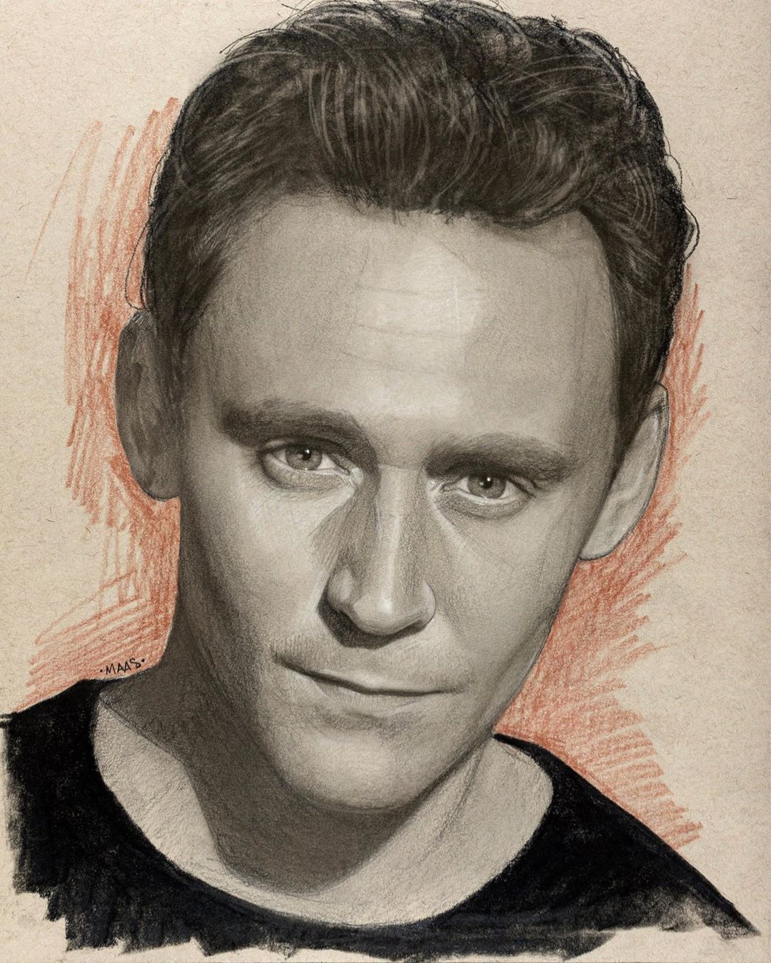 Tom Hiddleston Face Drawing