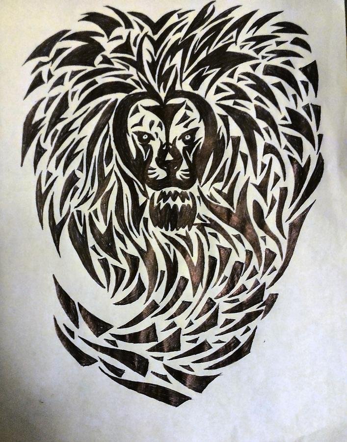 Tribal Lion Drawing Images