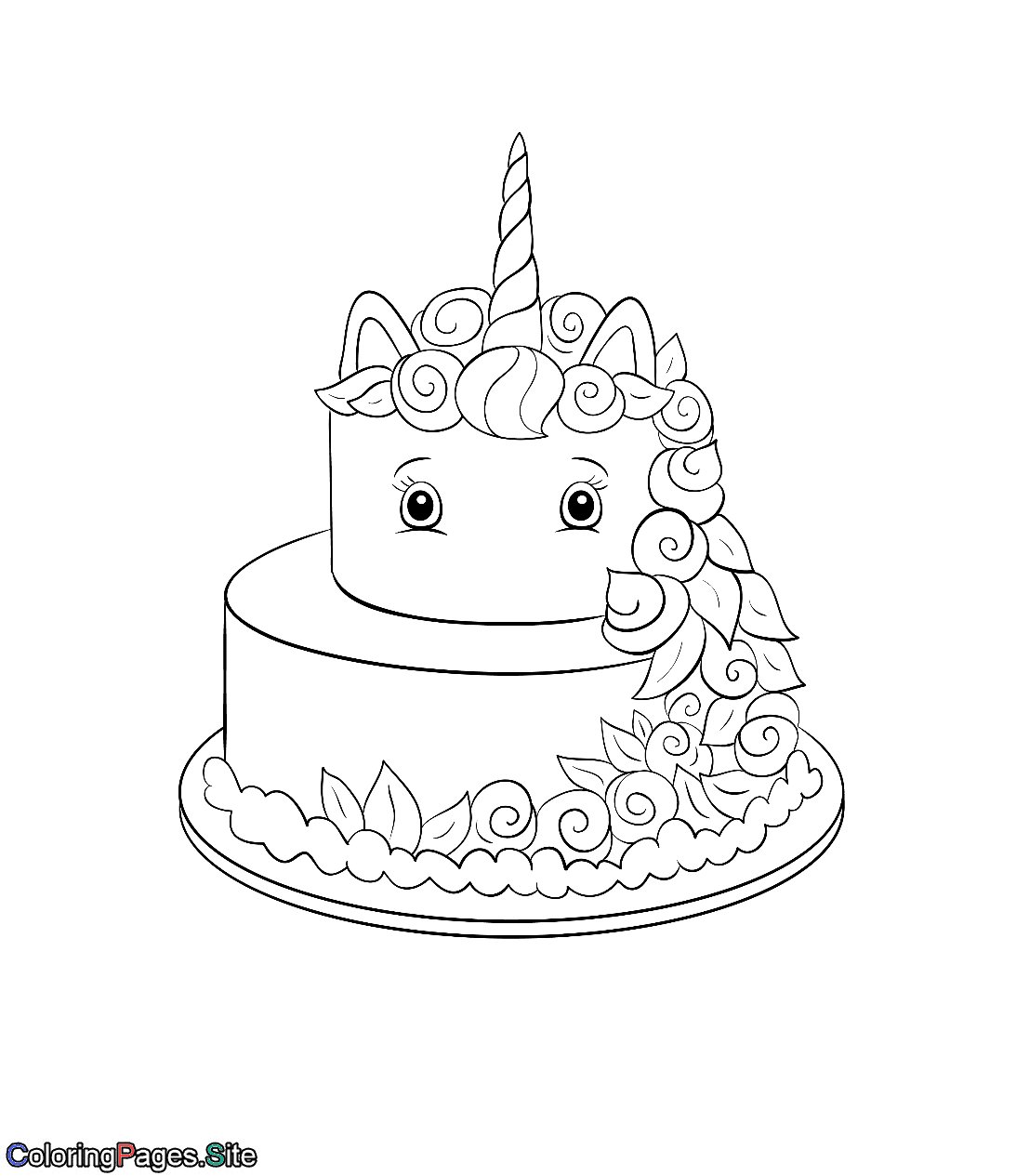 Unicorn Cake Drawing Beautiful Art