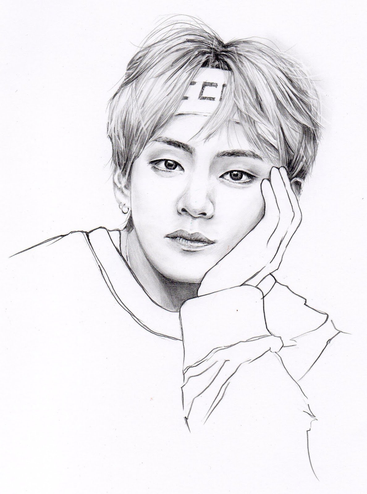 Bts V Face Sketches Kpop Drawings, Bts Drawings, Face, 47% OFF-saigonsouth.com.vn