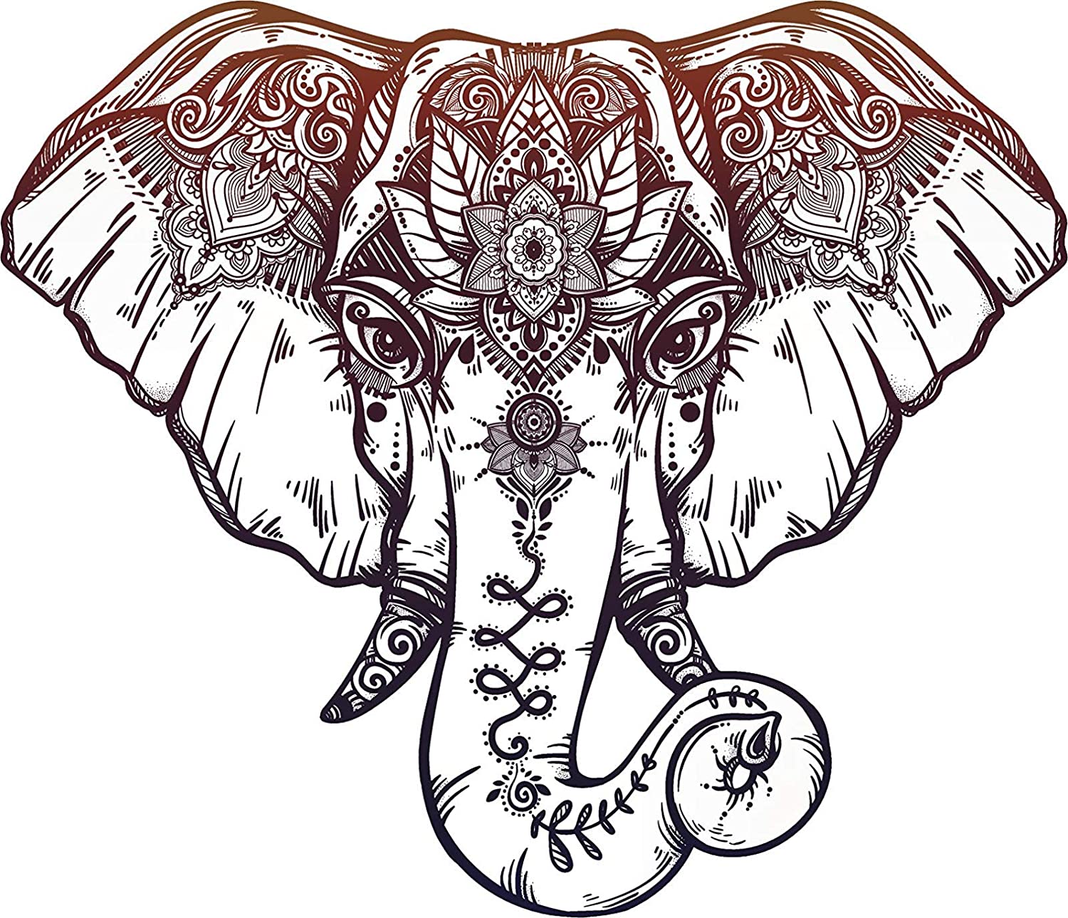 Vector Mandala Elephant Drawing Image