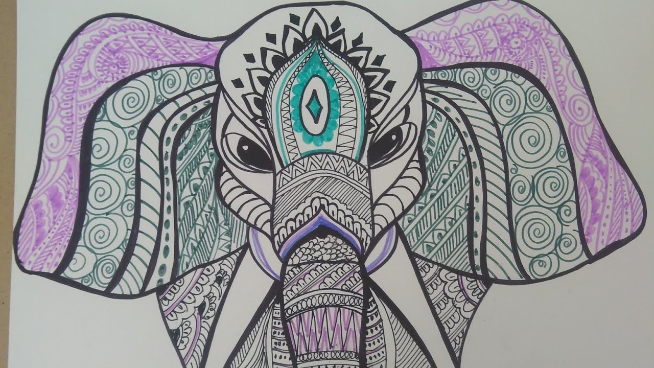 Vector Mandala Elephant Drawing Pic