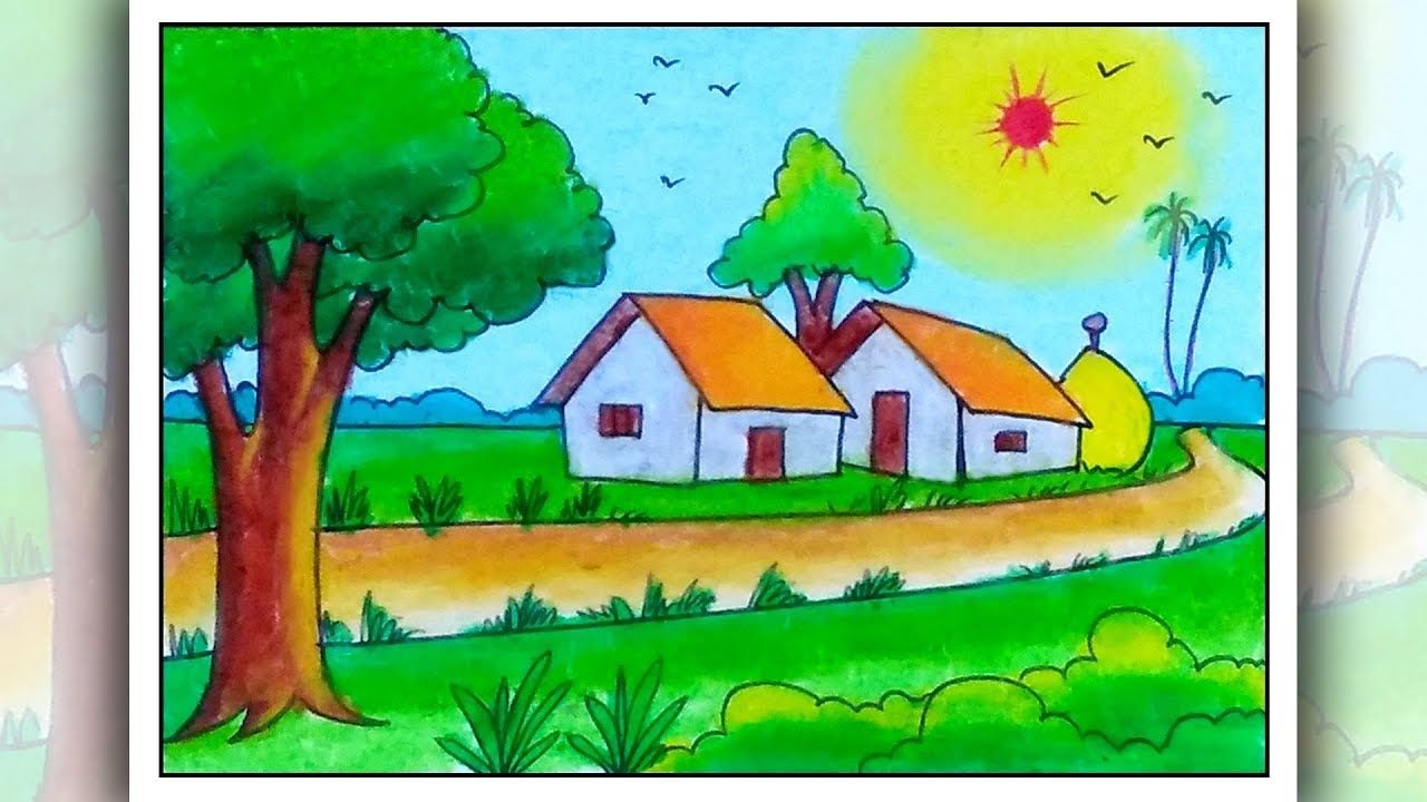 Village Drawing Art