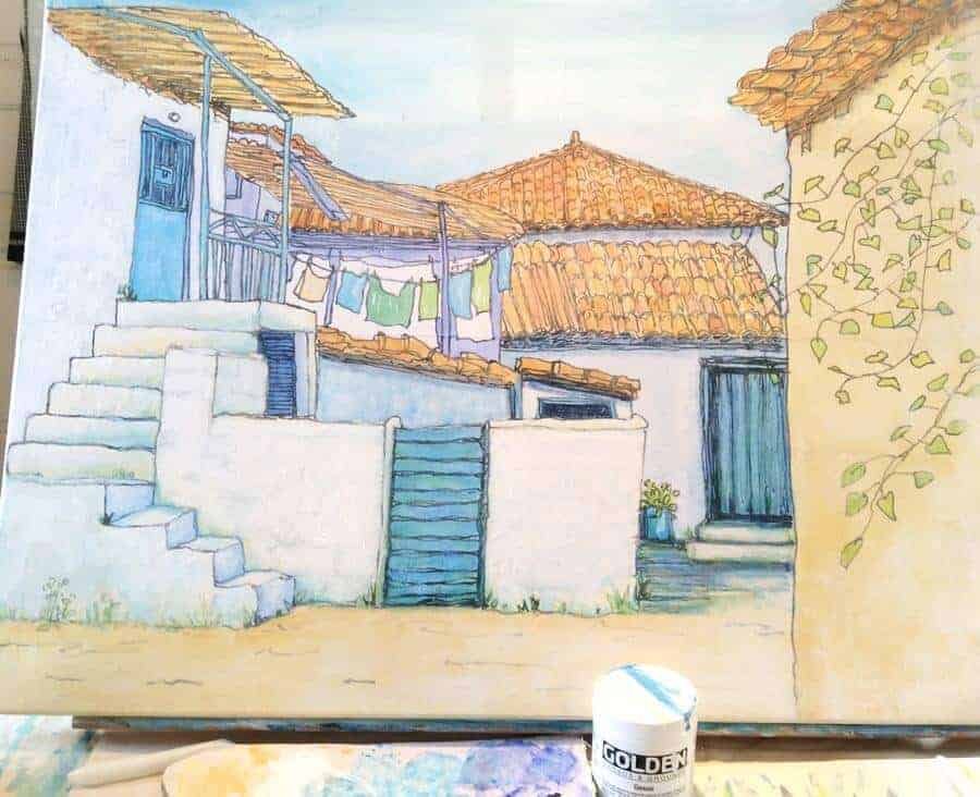 Village Drawing Best