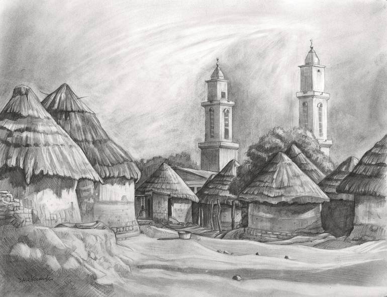 Village Drawing Photo