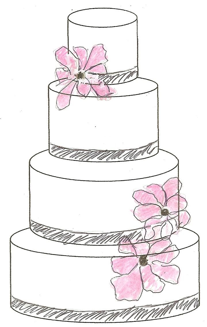 Wedding Cake Drawing Pic