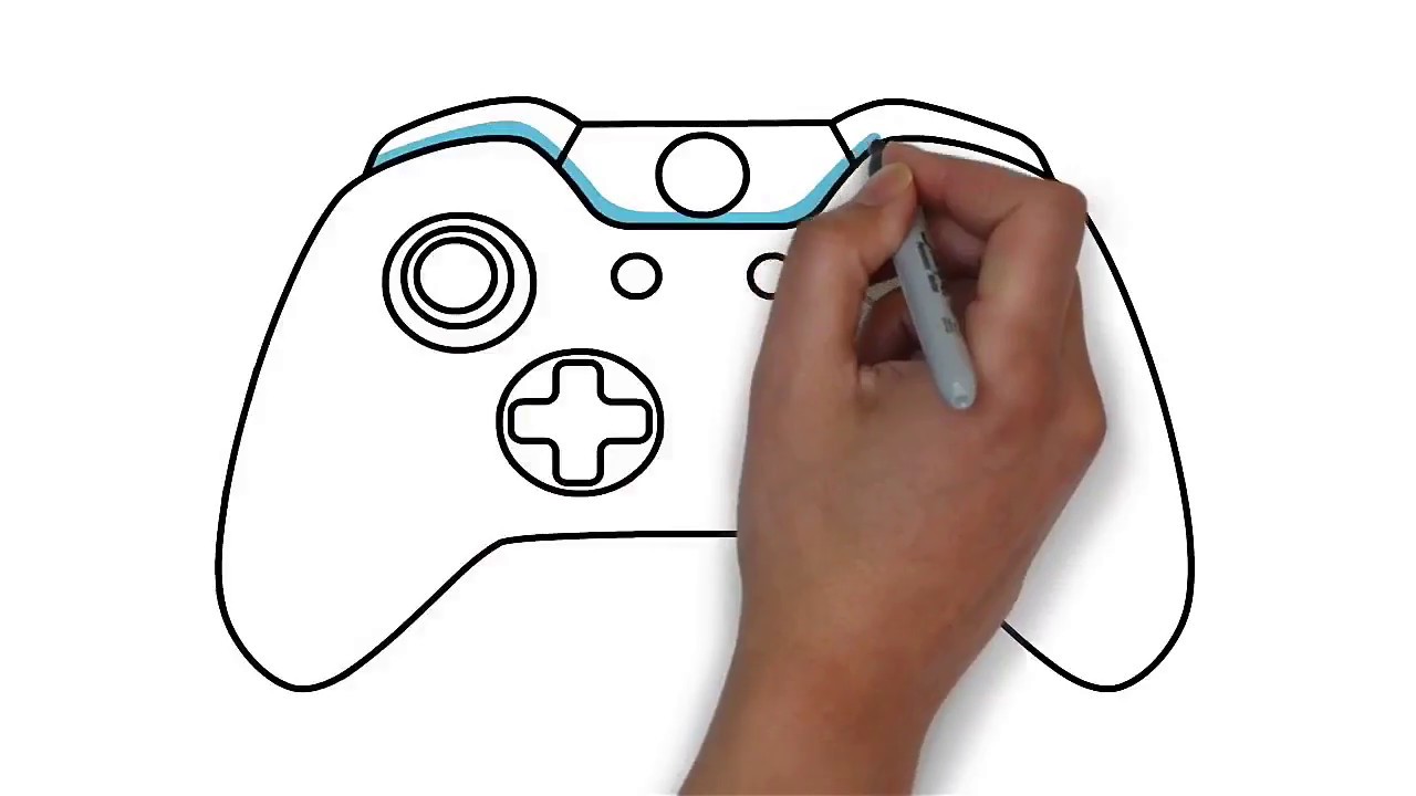 Xbox Controller Game Drawing Pic