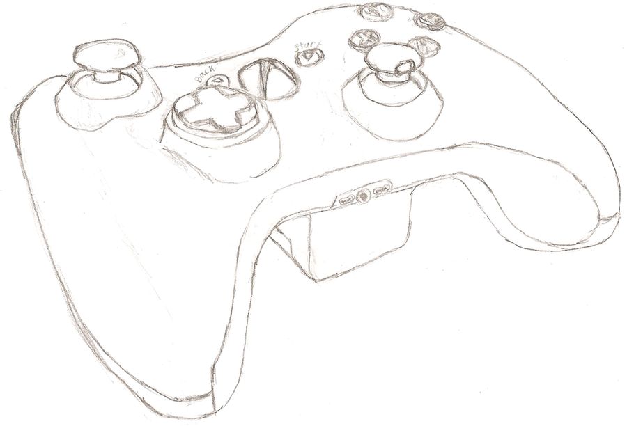 Xbox Controller Game Drawing