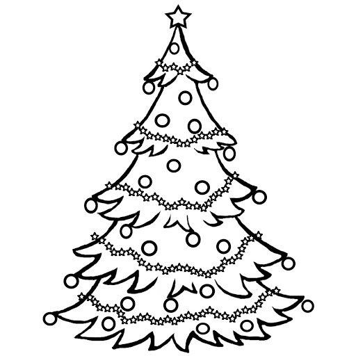 Xmas Tree Art Drawing