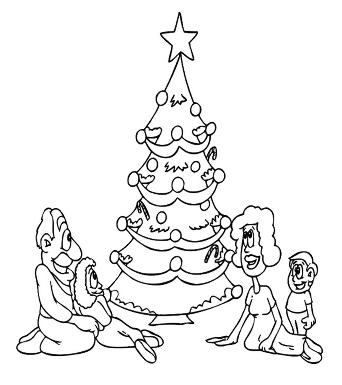 Xmas Tree Drawing Best